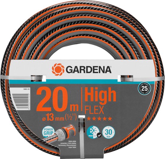 GARDENA Comfort HighFlex Tuinslang 20m 13mm PVC UV-bestendig robuust 30 bar druk zonder weekmakers