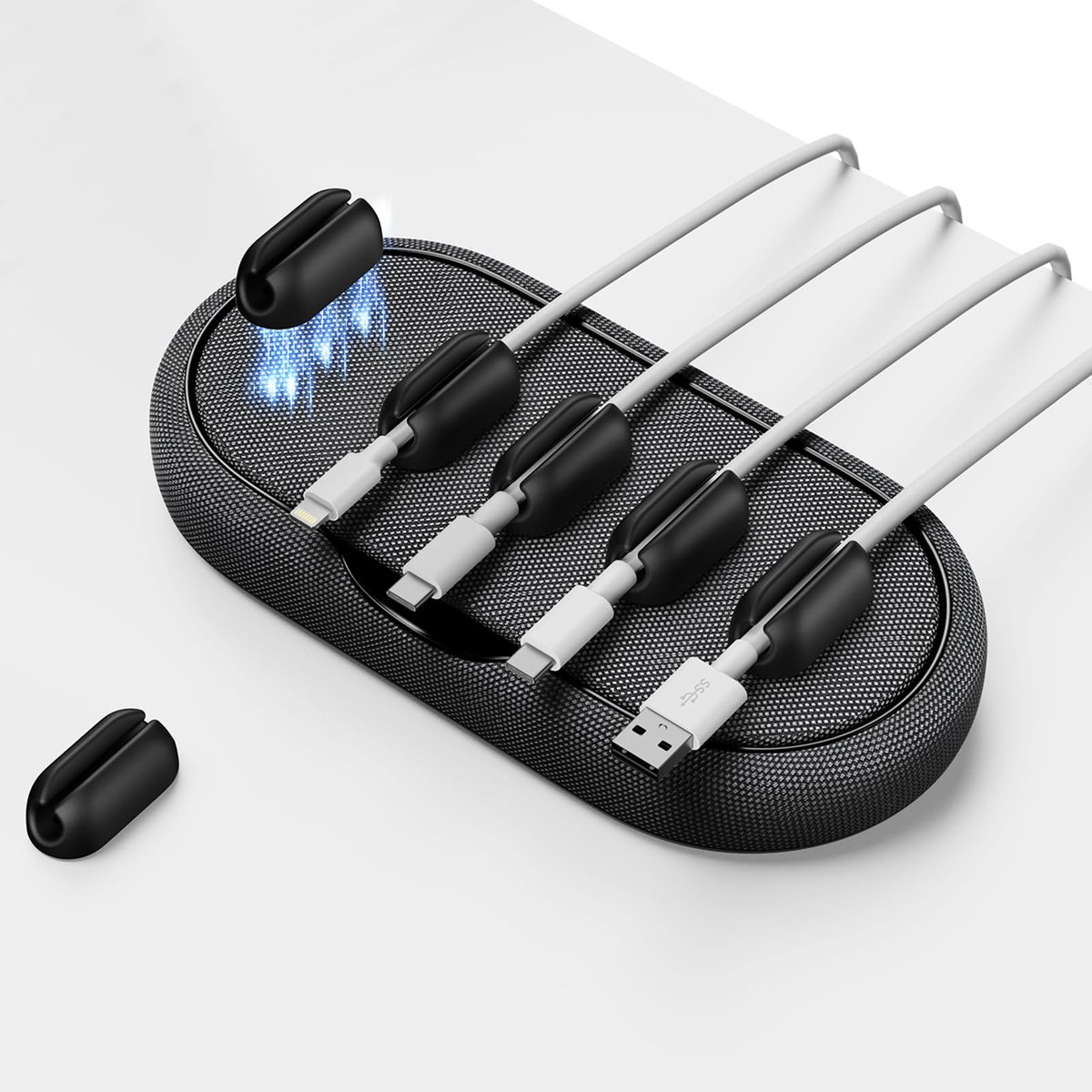 IMPERATORIS® Kabelclips - Kabelbinders - Kabelorganizer - Kabel Management - Voor Bureau, Muur & Meubel - 6 Stuks