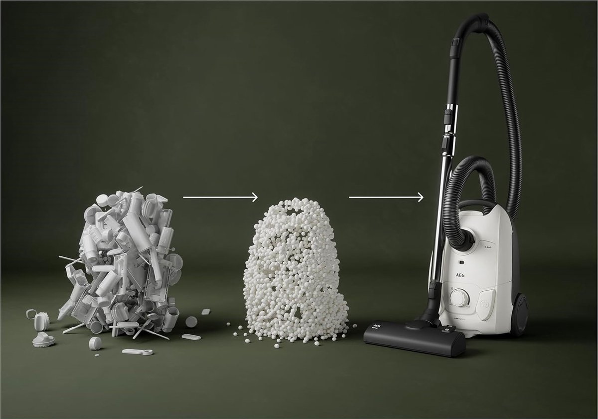 CleanMaster 5000 – Stofzuiger met Zak – Hoge Zuigkracht – 37% Gerecycled Plastic – AllFloor Click-zuigmond – 2-in-1 Multifunctionele Mondstuk – 8,5m Actieradius – Wasbaar Hygiënefilter – Voor Alle Vloeren