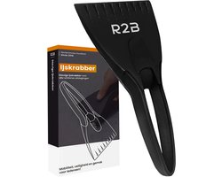 R2B IJskrabber Auto met IJsbreker - Stevig & Extra breed - Gehard kunststof - Ruitenkrabber Auto - Glaskrabber - Glasschraper - Autoaccessoires - Zwart