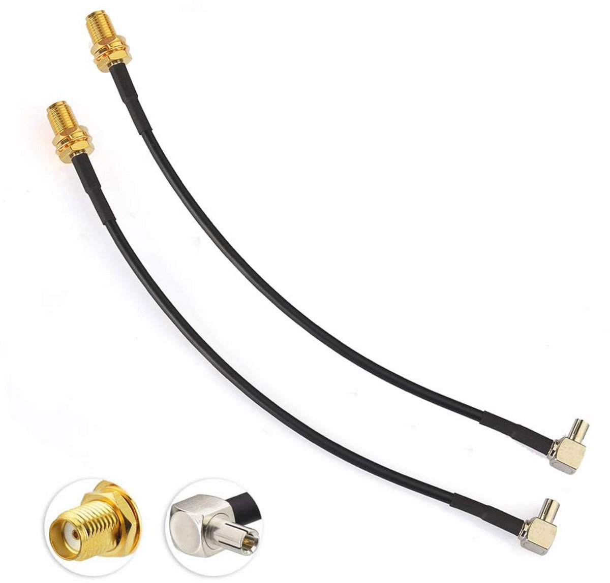 SMA naar TS9 Kabel Pigtail - Externe Antenne Adapter 90 Graden voor USB Modem & MiFi Hotspot (6 inch)