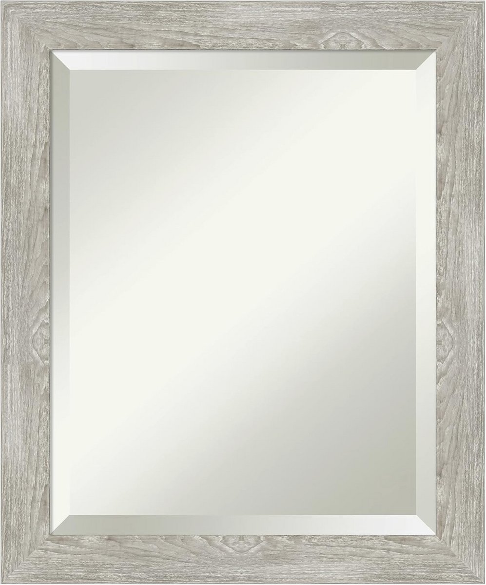 Elegante Wandspiegel voor Badkamer - Smalle Grijze Omlijsting 49,5 x 59,7 cm