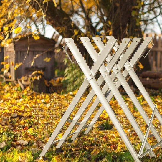 Verzinkt Zaagbok voor Houtbewerking - 150 kg Belastbaarheid - 81x80x80 cm - Robuuste en Stabiele Houtzaagbok — afbeelding 2