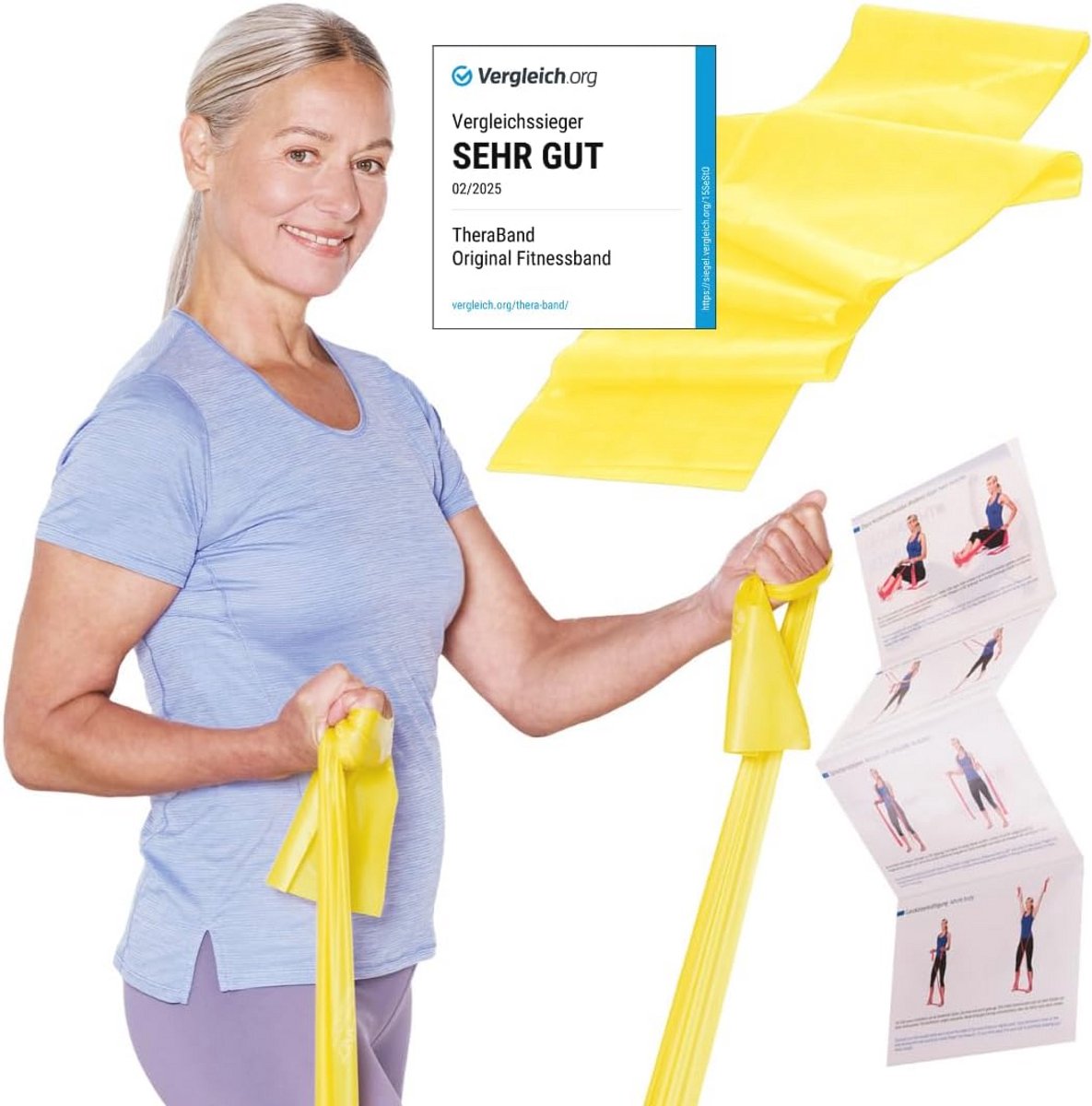 Weerstandsband voor training van het hele lichaam - 2,5 m fitnessband voor kracht en flexibiliteit
