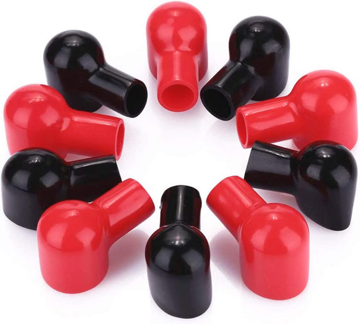 10 Stuks Isolerende Batterij Terminal Covers voor Auto - Rood en Zwart