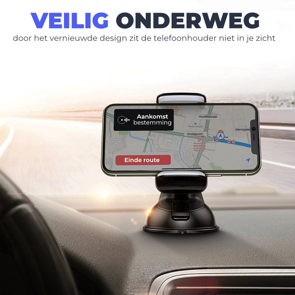 Wegman Telefoonhouders Auto met Zuignap - Dashboard en Raam - Universeel voor alle Telefoons - GSM Houder Auto - Telefoonhouder Auto - Phone Holder Car - Auto Accessories - Zwart – foto 2