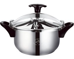 Royal Swiss® Snelkookpan – 10Liter Ø26 cm – PFAS-vrij – Geschikt voor inductie – Zilver