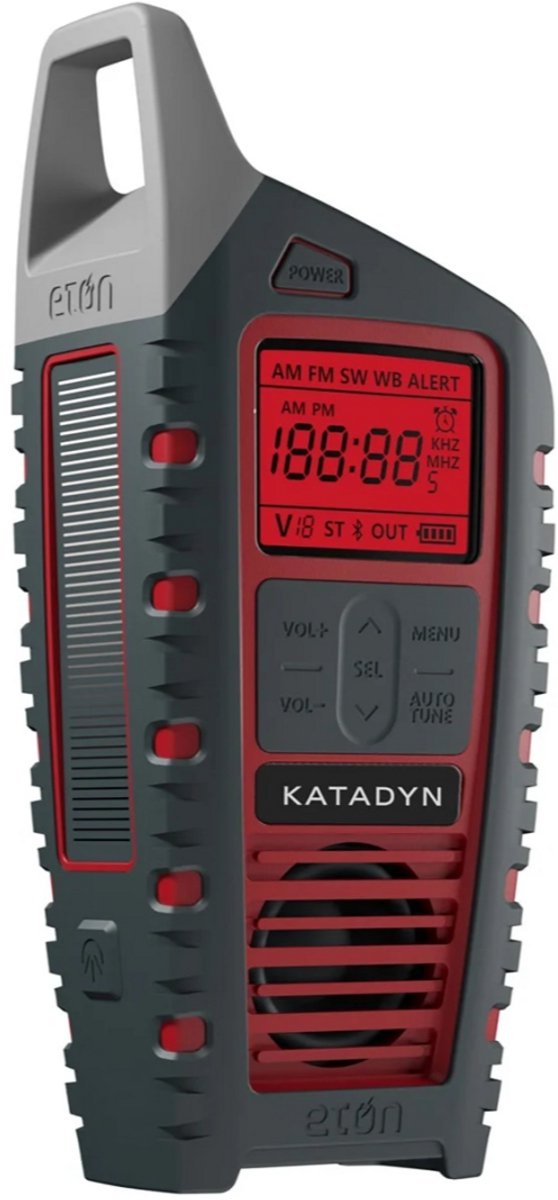 Eton All-Band Odyssey Multi-Powered Radio met Bluetooth, weerradio, noodradio, zonne-energie, batterijvoeding, LED-zaklamp, telefoonoplader, toewijding aan paraatheid