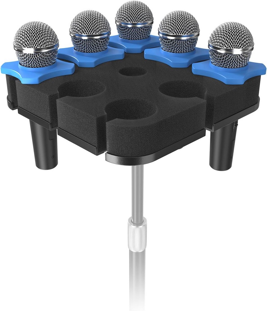 Microfoon Houder voor Mic Stand - Opslag Organizer voor Handheld Dynamische en Draadloze Microfoons