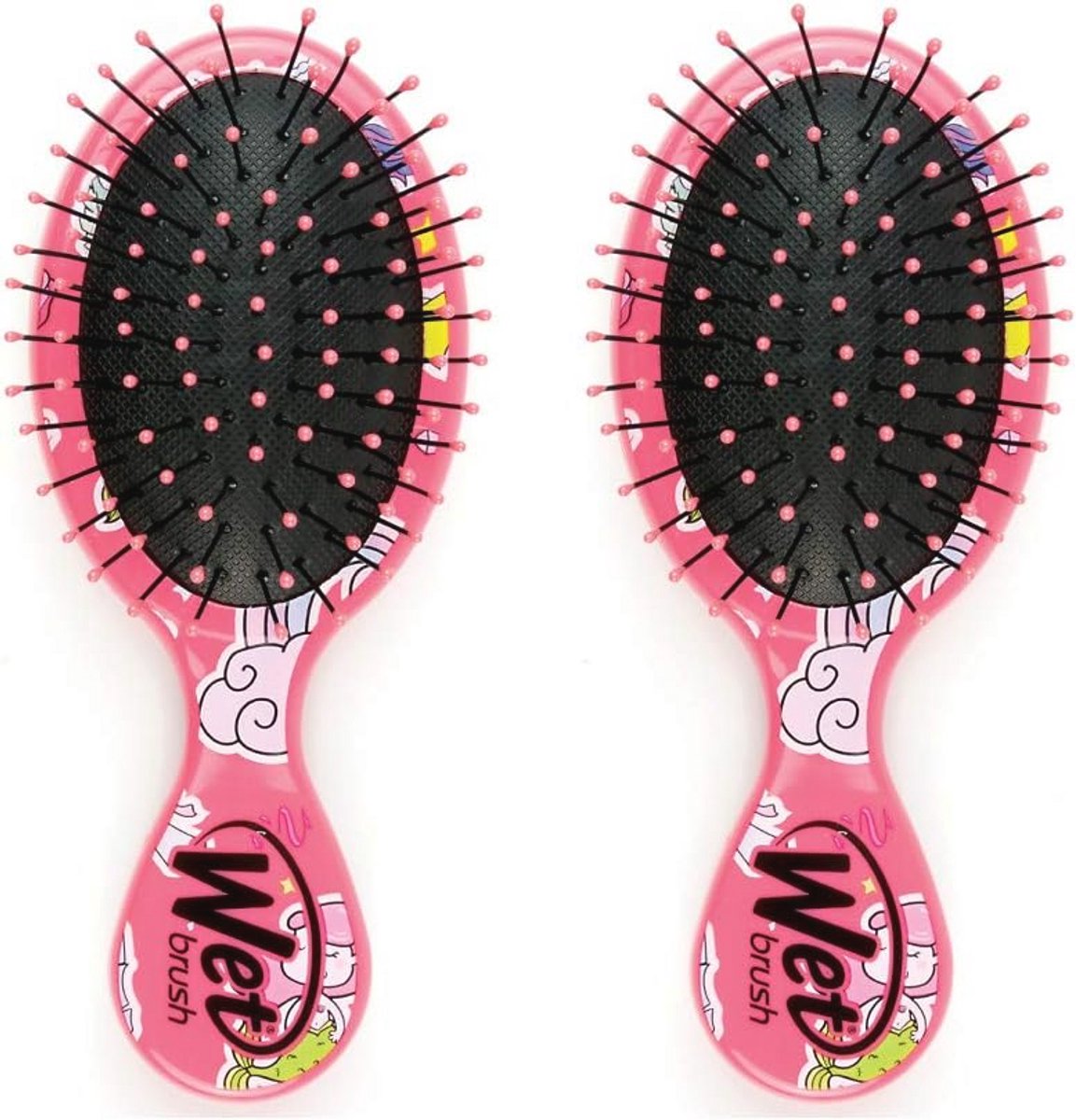 Mini Happy Hair Reisborstel met UltraZachte Haren - Perfect voor Alle Haartypes - Duo Pack