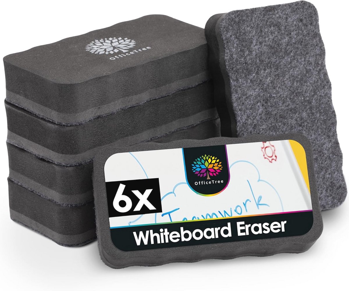 Magnetische Whiteboard Spons - 6 stuks - Effectieve Whiteboard Cleaner voor Tekst en Tekeningen