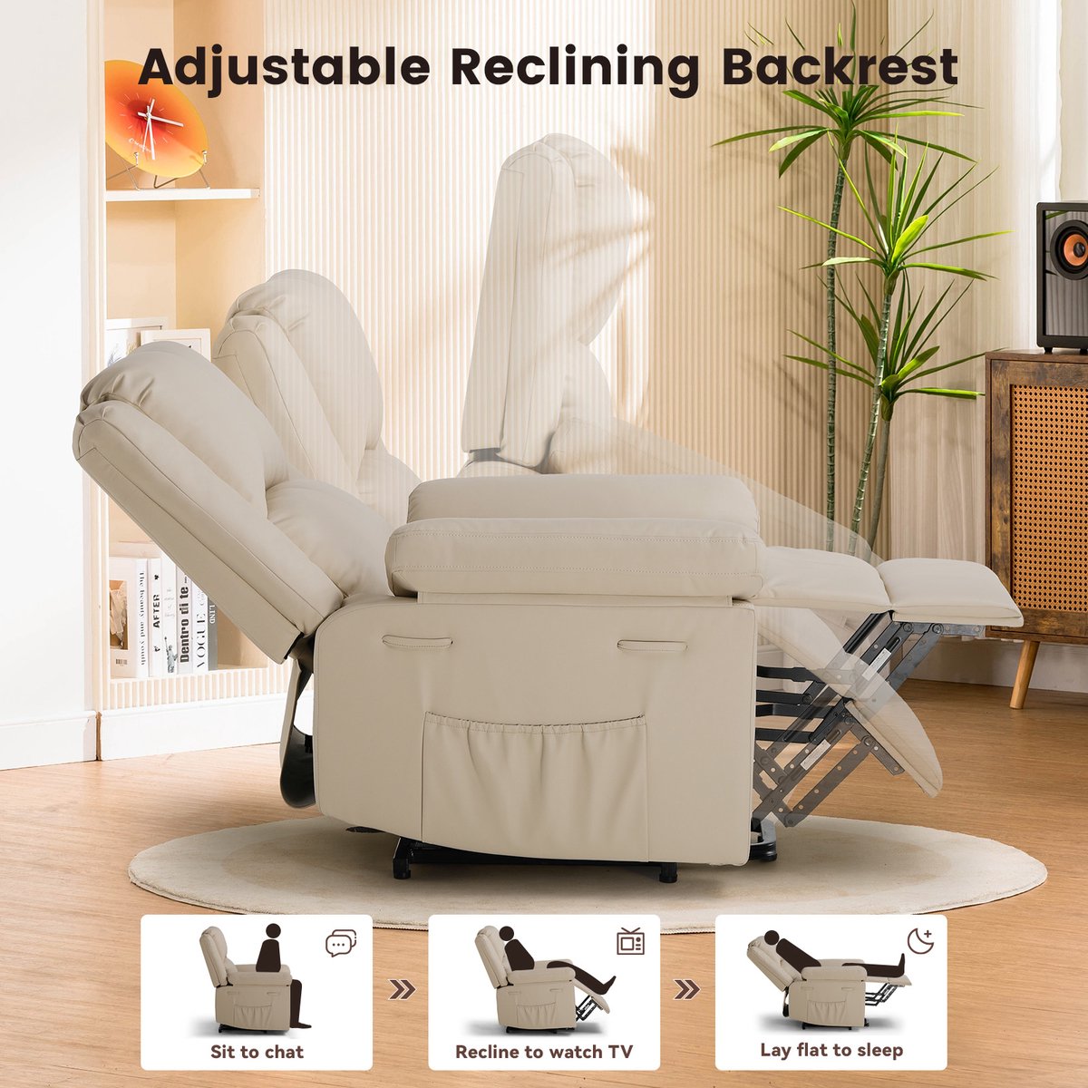 Elektrische Relaxstoel met Massage en - afbeelding 2