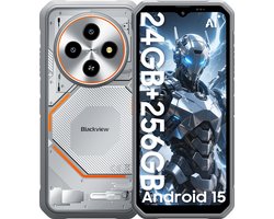 Blackview FORT 2 - AI Robuuste Smartphone - 24 GB RAM - 256 GB ROM - 6,56 inch MTK G81 - Robuuste telefoon - Android 15 - GPS IP69K OTG NFC Gemini AI - WIT