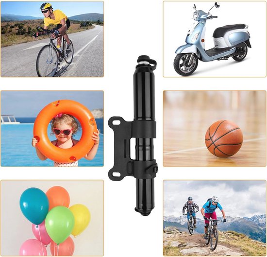 Mini Fietspomp 120 psi - Compatibel met Presta en Schrader Ventielen - Handpompen voor Fietsen — afbeelding 5