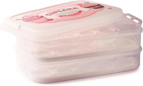 Container Taart Cupcake en Taart Houder met Deksel en 2 Afneembare Containers - 14L | bol