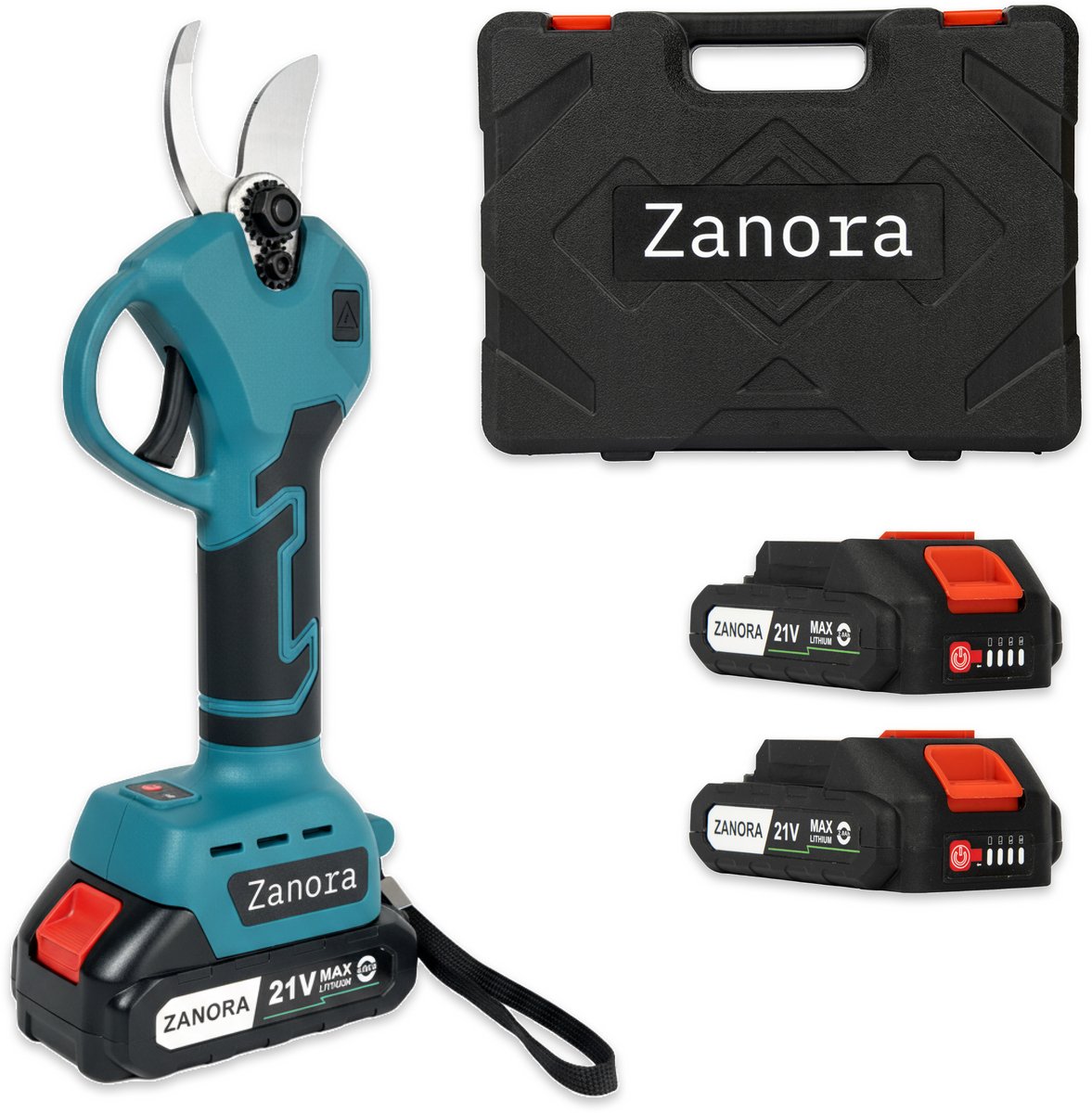 Zanora® Garden ZG2 - Elektrische Snoeischaar - 30 mm - 2 Accu’s