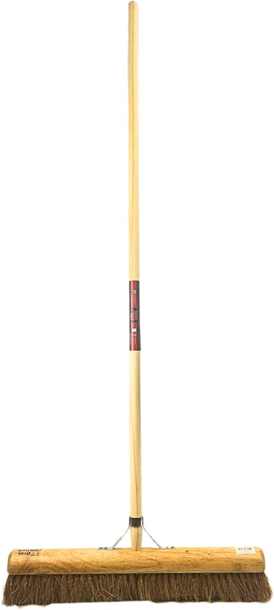 Synx Tools bezem kokos BinnenBezem Cocos 60 cm - Bezem - Bezems - Zaalveger - Zachte Bezem - Veger - Cocosharen - met Houten steel 150cm