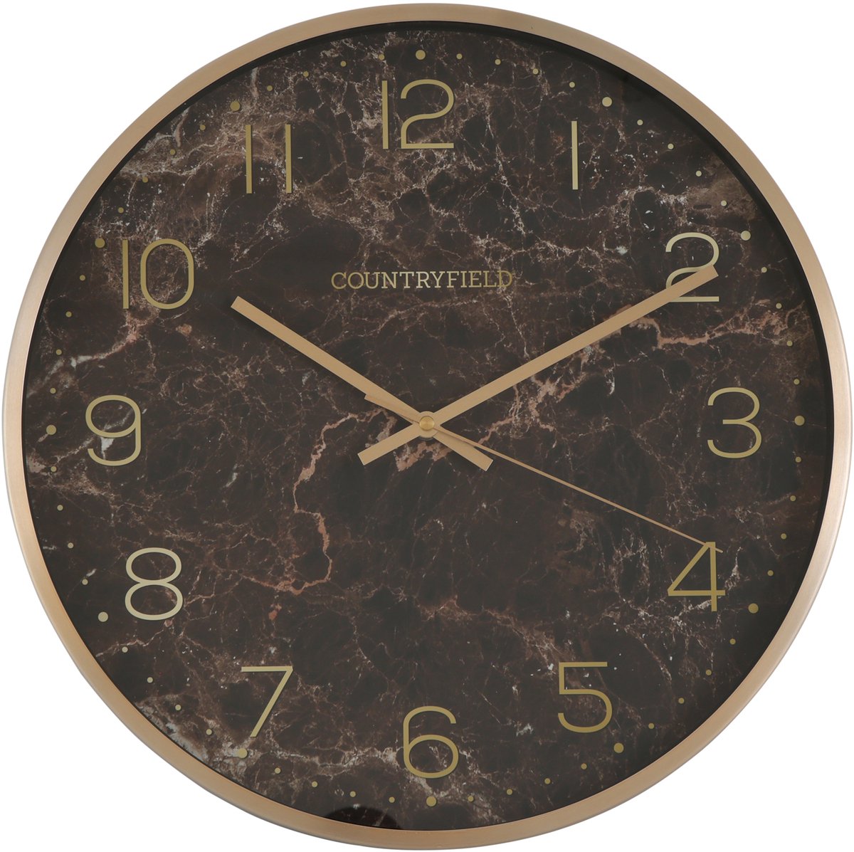 Wandklok copper 40x40x5cm goud/bruin