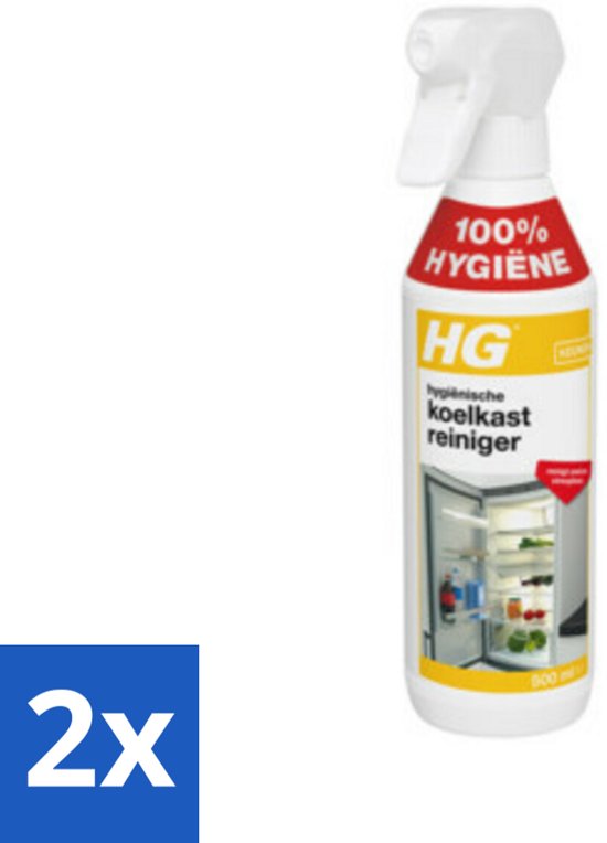 HG - Hygiënische Koelkastreiniger - Reinigt Snel & Streeploos - 500 ml - Voordeelverpakking - 2 stuks