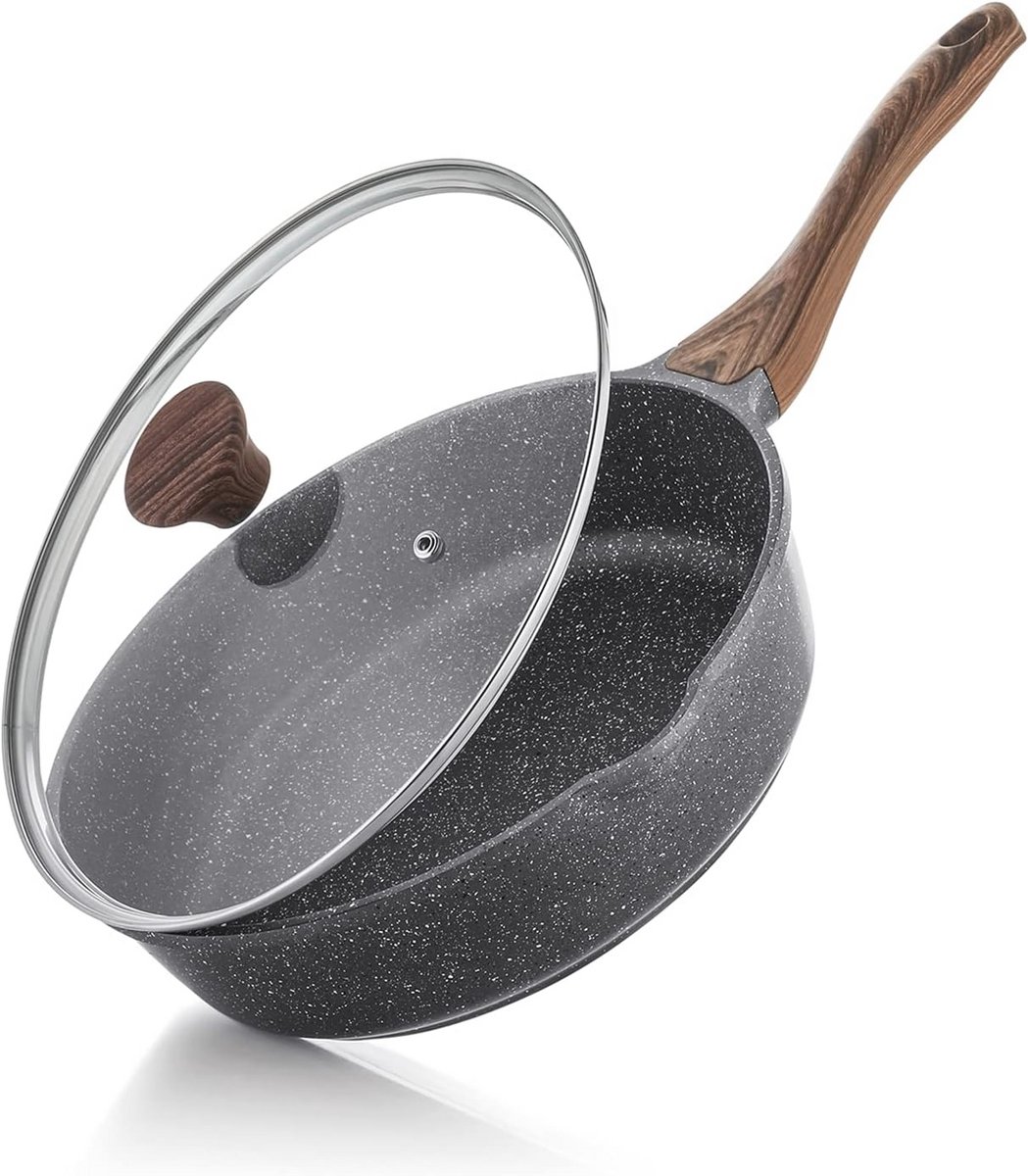 Inductie Koekenpan 28cm met Granieten Antiaanbaklaag - Vrij van PFOA en PFOS