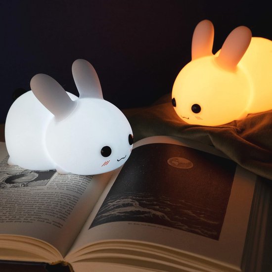 Dimbare LED nachtlamp konijn - Nachtlamp voor kinderen met verschillende lichtgradaties — afbeelding 2
