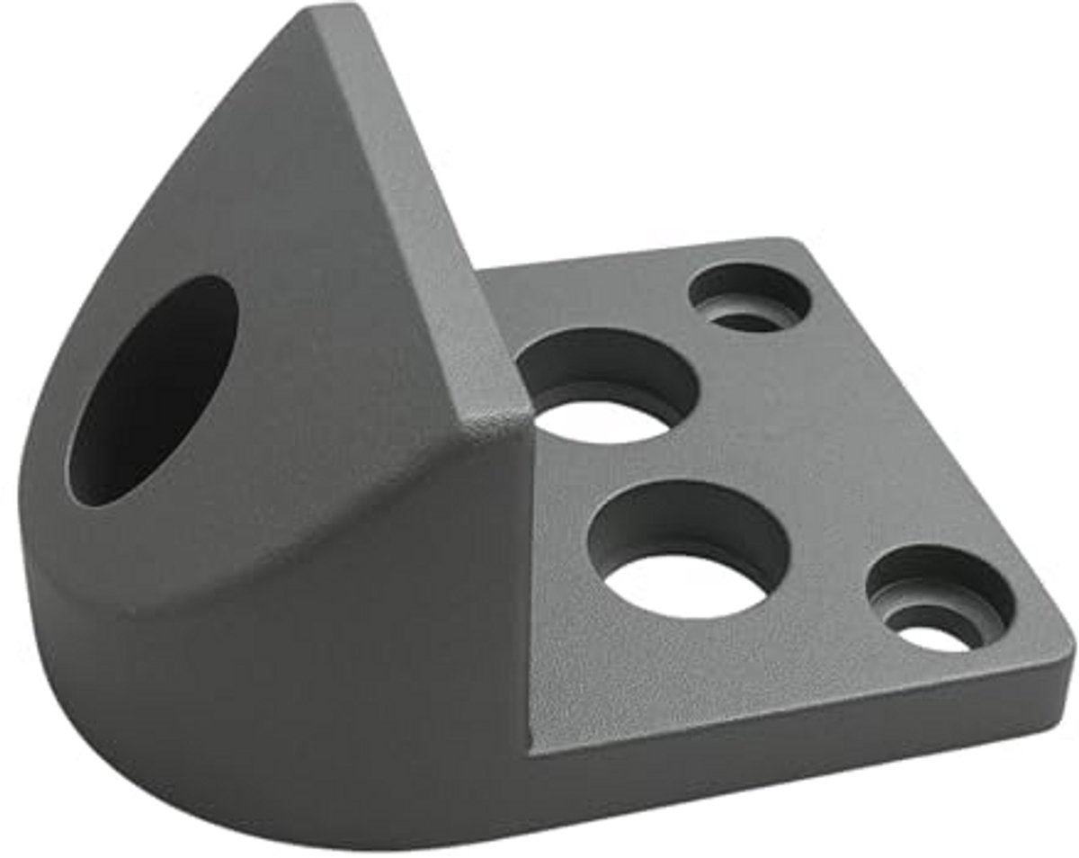 Deurstopper voor zware deuren en roldeuren - 150 x 130 mm, verzinkt staal en rubber