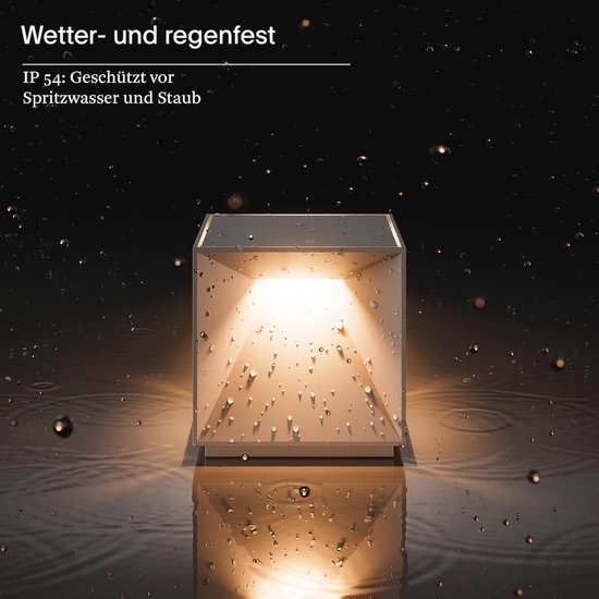 EASYmaxx Vuurtoren op zonne-energie 360 graden | LED baken tot 8 uur | daglichtsensor voor automatisch aan en uit | draadloos, binnen en buitenen uitschakelen: Draadloos, voor buiten en binnen
