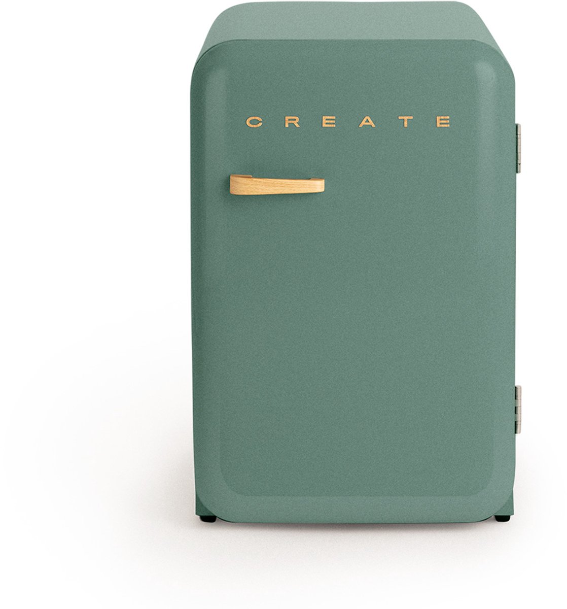 CREATE - Koelkast in retrostijl - Sage - Handvat Hout - FRIDGE RETRO 107L