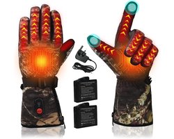 Verwarmde Handschoenen, Elektrische handschoenen die je handen direct warm en comfortabel houden ,Oplaadbare Elektrische Skihandschoenen, Waterdicht, met 7,4V 3000mAh Batterij * 2 (m)