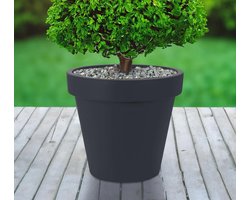 Grote kunststof plantenbak Ø 58 cm - Trendy bloempot voor binnen en buiten