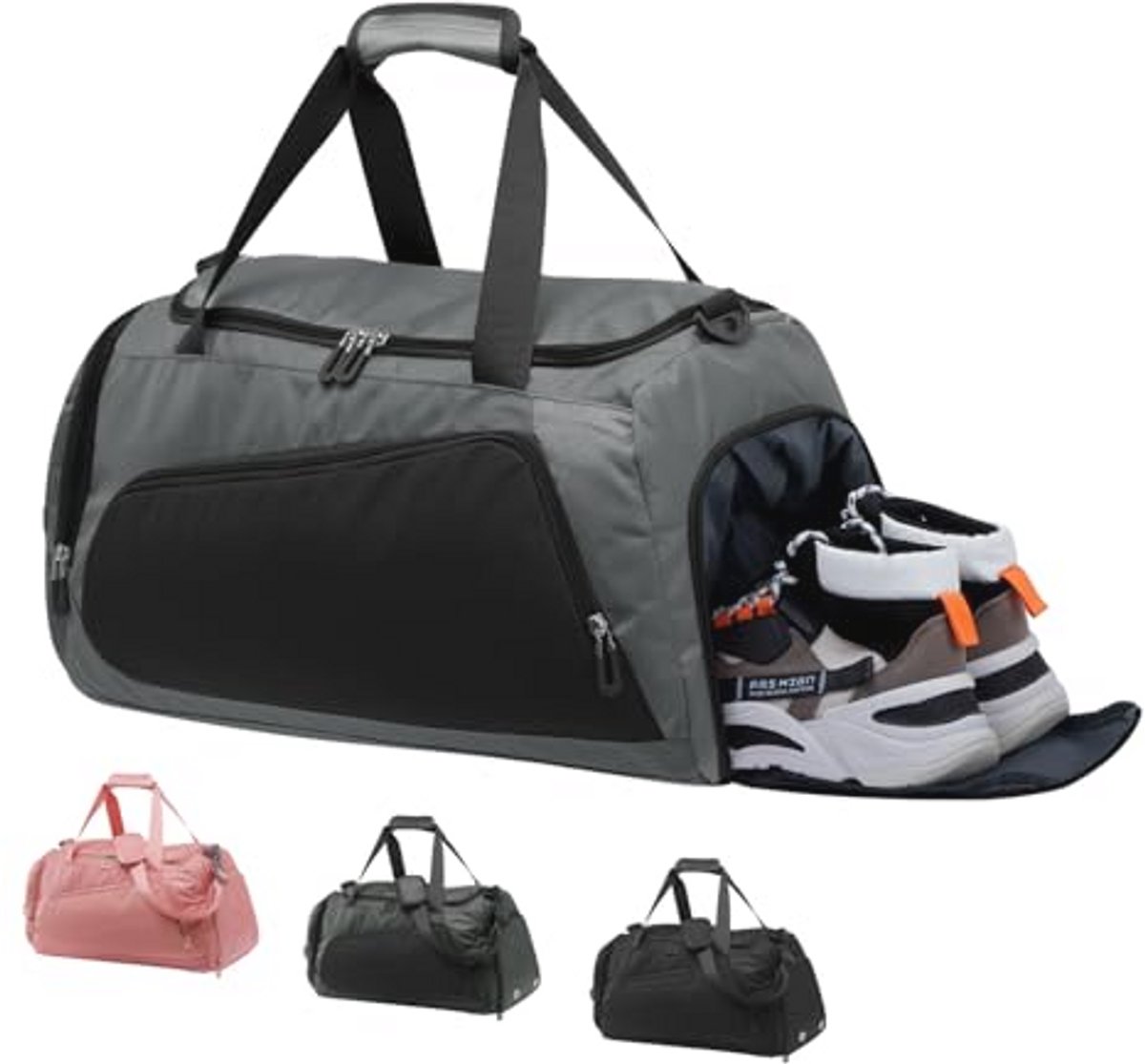 Waterdichte en duurzame sporttas voor heren en dames - 55 liter, uniseks, met schoenenvak