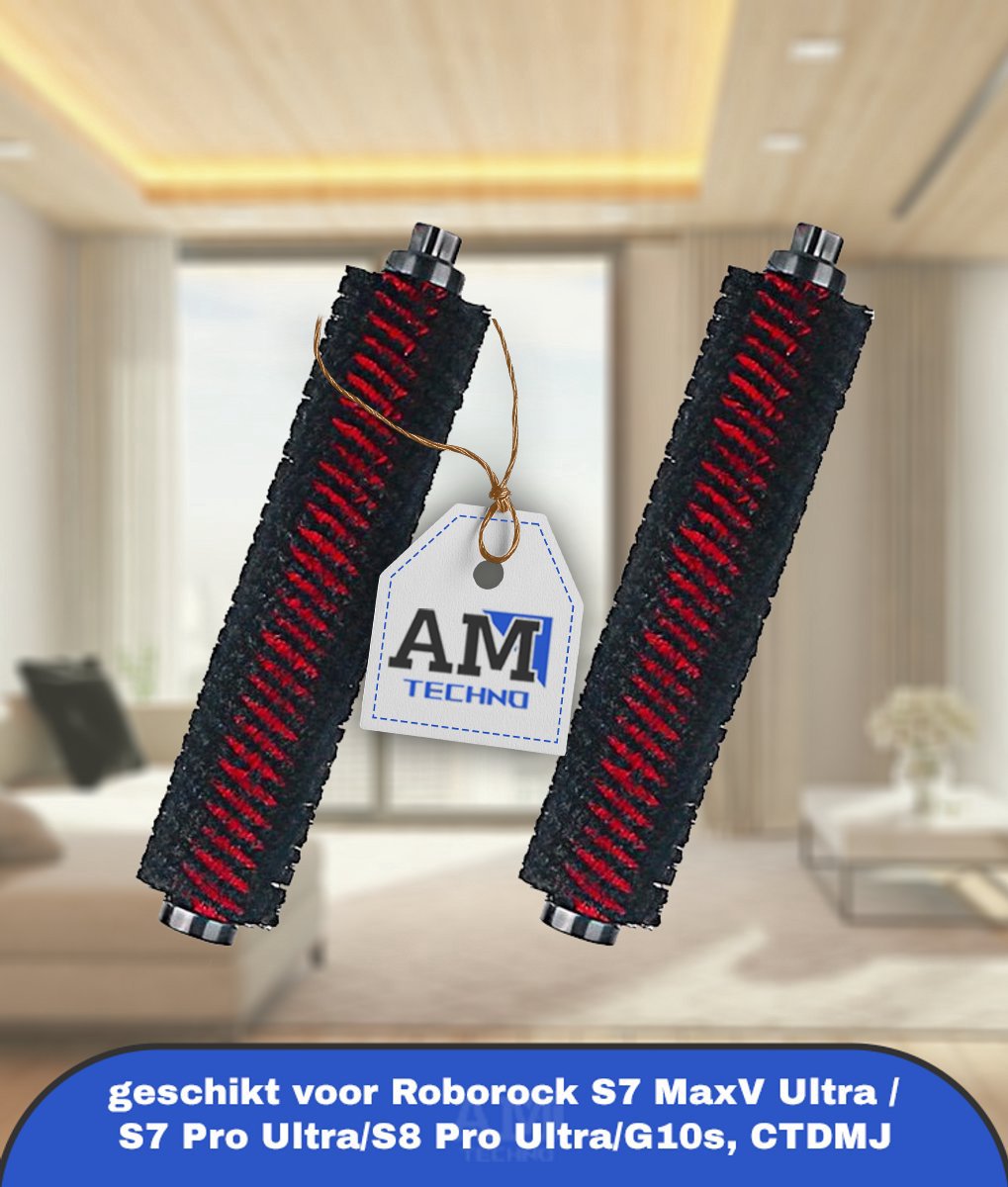 2 stuks reinigingsborstels geschikt voor Roborock S7 MaxV Ultra / S7 Pro Ultra/S8 Pro Ultra/G10s, CTDMJ rolborstel, onderhoudsborstel, afneembare accessoires voor hogedruk-reinigingsrollerborstels