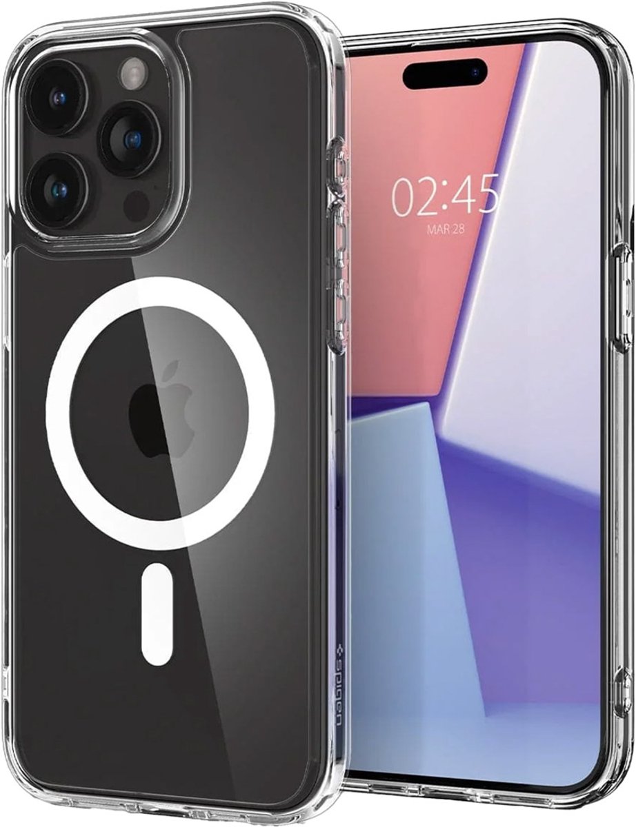Spigen Ultra Hybrid Magfit Case hoesje geschikt voor iPhone 15 Pro - White