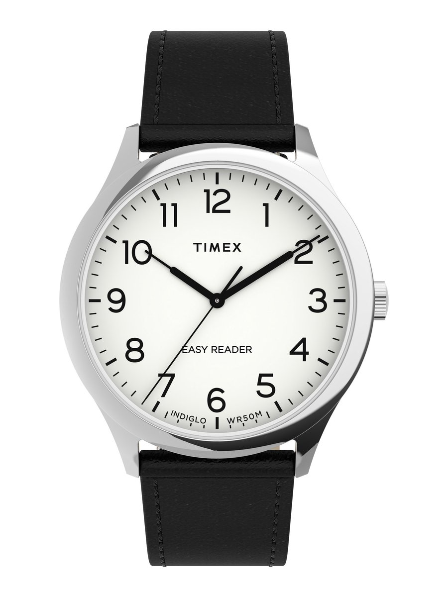Timex Easy Reader TW2U22100 Horloge - Leer - Zwart - Ø 40 mm