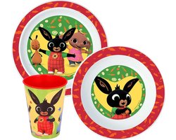 Bing het konijn - Kinderservies - Set - 3-Delig - Bord - Beker -Kom - Kunststof
