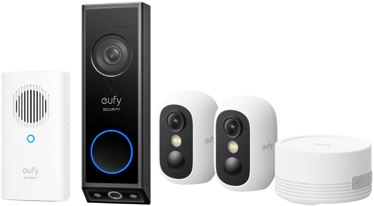 eufy Video Deurbel E340 met Chime + eufyCam C35 - Incl. 2