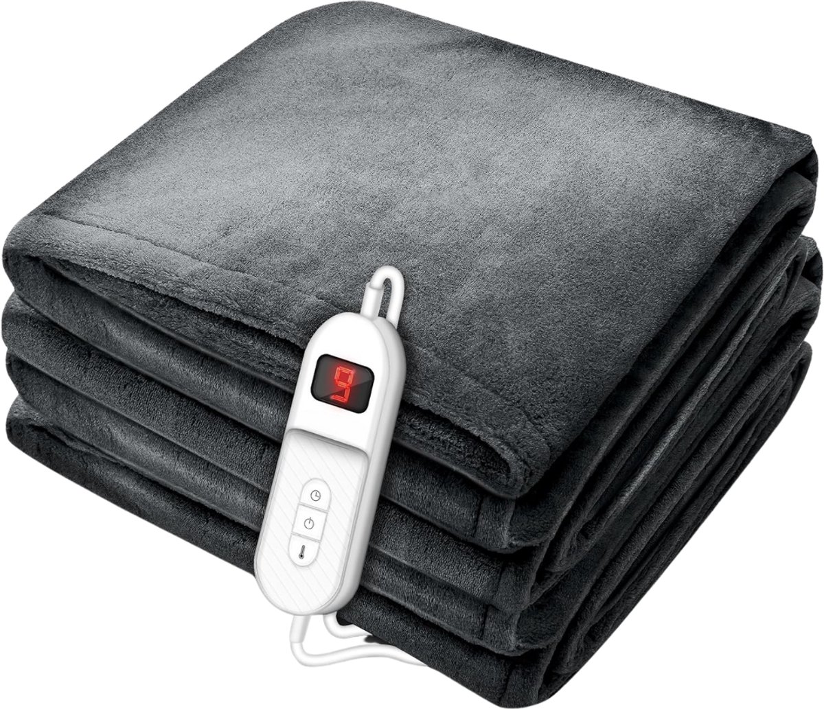 MMP® Warmtedeken Stoel - Stoelverwarmer - Elektrisch Deken - 160x120x1cm - Grijs