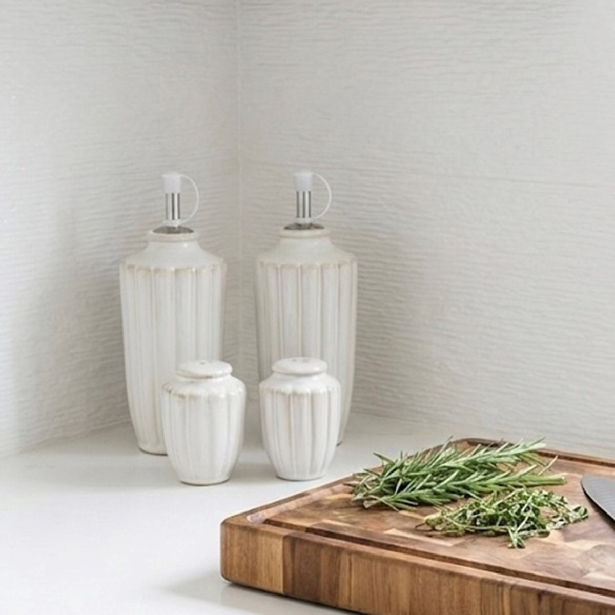Almina bloomy azijn olie en peper zout stelstel