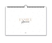 Familieplanner 2024 | Black & White Dots | A4 Liggend met ringband | Stationery & Gift