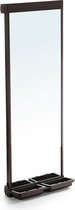 Emuca Spiegel uitschuifbaar voor in kasten, 1130 x 415, zachte sluiting, Aluminium, Mokka kleur