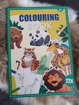 Colouring book wilde dieren, 72 kleurplaten