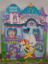 Stickerboek eenhoorn, met glitter,6 vellen vol met stickers en 12 leuke scenes