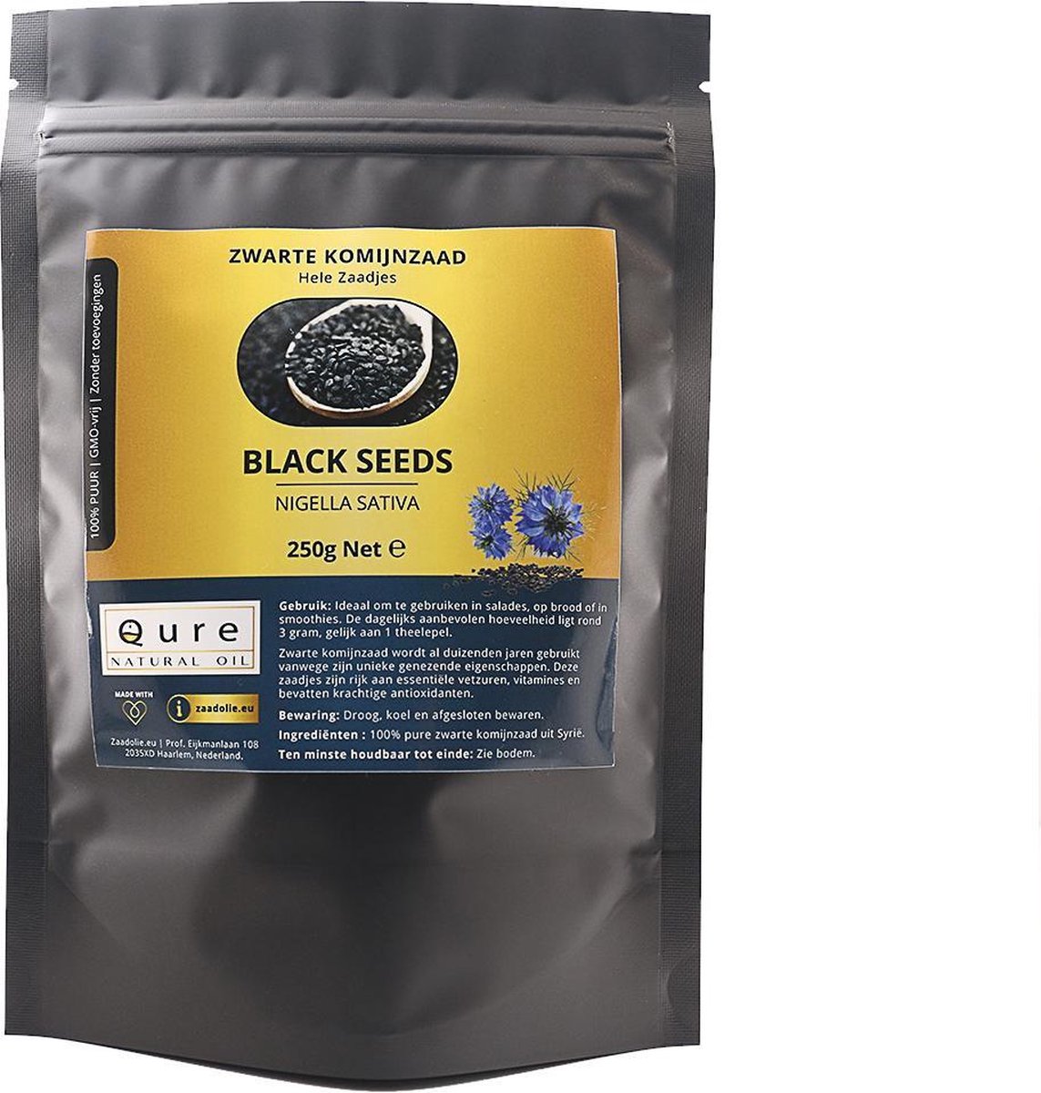 Goedkoopste Zwarte Komijnzaad 250 gram | Nigella Sativa Zaad | Zwarte Zaad | Zwarte Komijn | Black Seed
