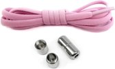 veters - (licht roze) - niet strikken - elastische veters - no tie - schoenveters - sportveters - rond - schoenveters - kinderveters
