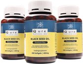 Black Seed Oil Premium Plus Capsules 200 Stuks | 1800mg per Dag | Hoogwaardige Koudgeperste Zwarte Komijnolie Capsules | Zwartzaadolie | Nigella Sativa