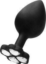 Large Lucky Diamond Butt Plug - Black