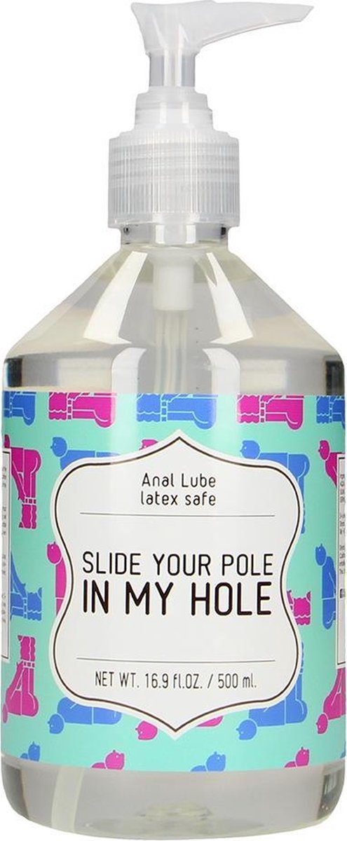 Goedkoopste Anal Glijmiddel - SLIDE YOUR POLE IN MY HOLE - 500 ml