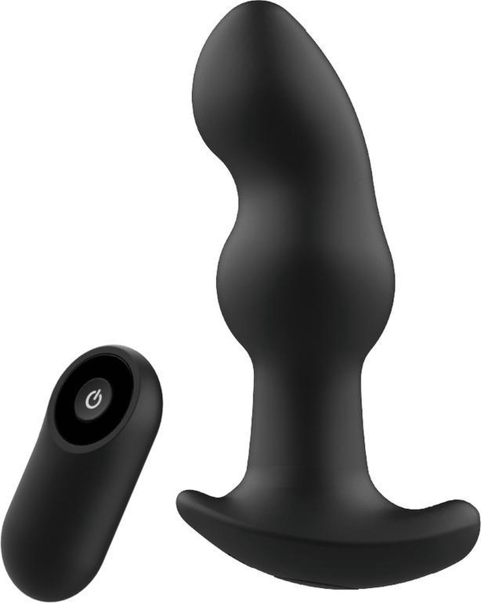 Addicted Toys Anal Plug P-spot - Buttplug - 10 Vibraties - Afstandsbediening - USB Herlaadbaar - 13 x 7 cm - Zwart