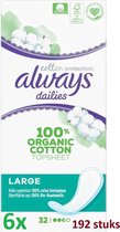 Always Dailies Inlegkruisjes Cotton Protection Large - 6 x 32 stuks