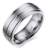 Titanium heren ring Zilver 8mm-18mm